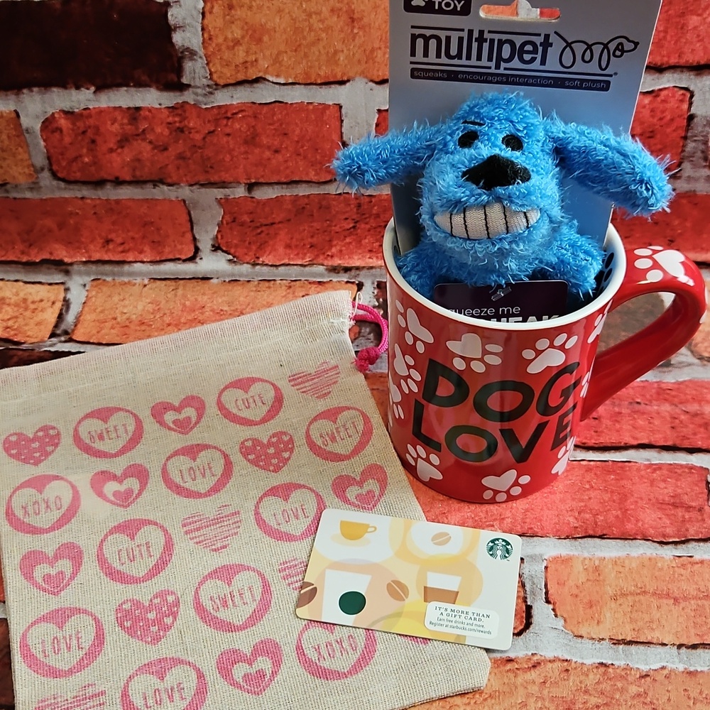Coffee Mug Dog Toy Gift Set